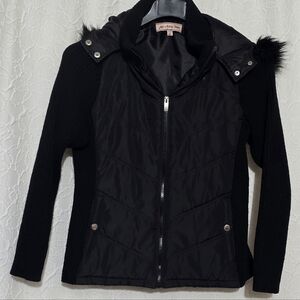 Vintage Miss Ashley Petite Jacket with Faux Fur Hood Petite Size PL